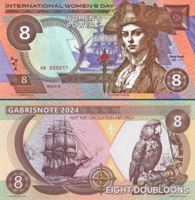 8 Doubloons pirátka Mary Read